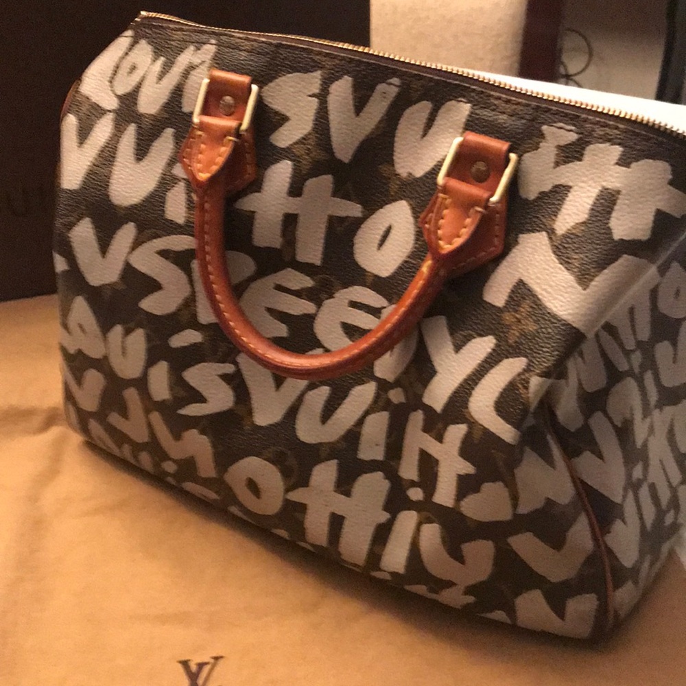 Louis Vuitton Graffiti speedy handbag
